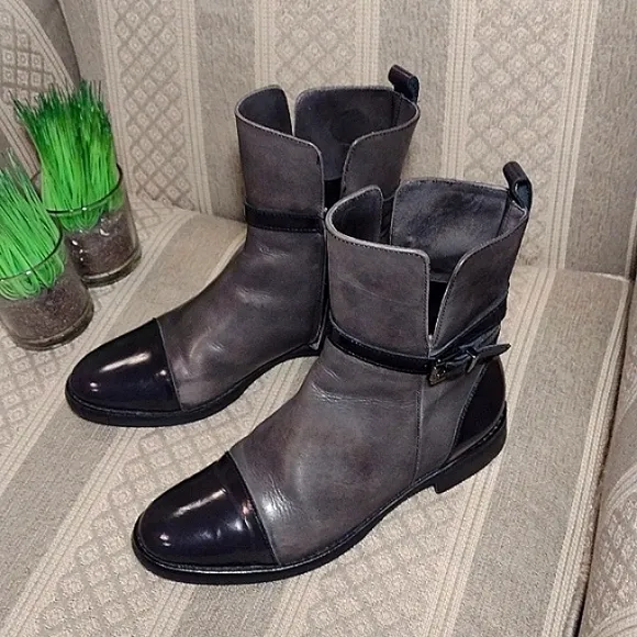 Stelle Monelle Italian Color Block Leather Bootie
