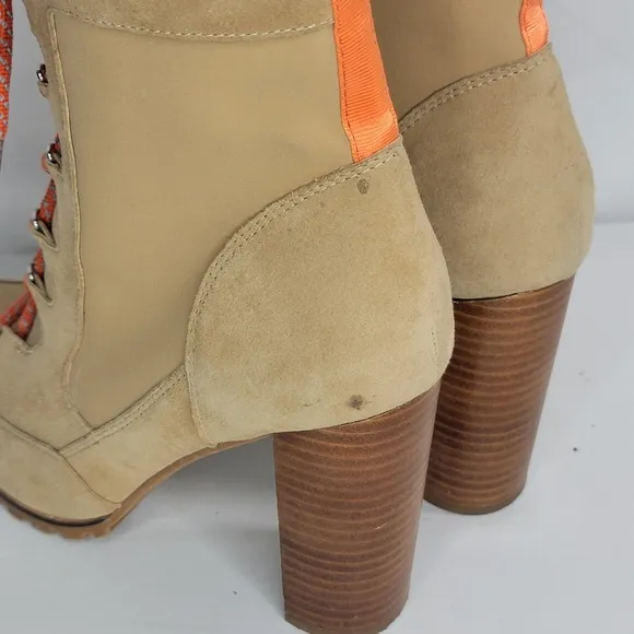 Steve Madden &quot;Track&quot; Leather Suede Heeled Boots. SIZE 10M.