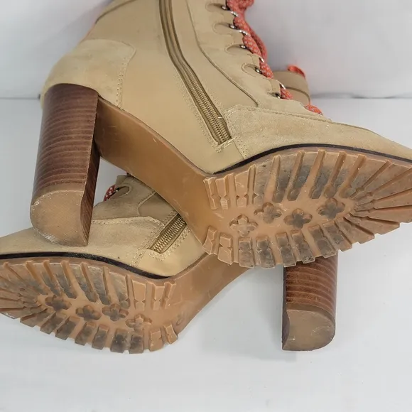 Steve Madden &quot;Track&quot; Leather Suede Heeled Boots. SIZE 10M.