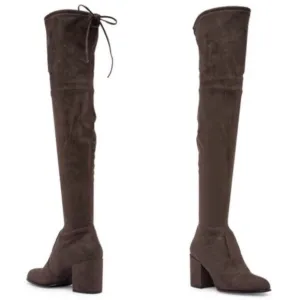 Steve Madden Block Heel Back Lacing Over the Knee Boots New With Tag