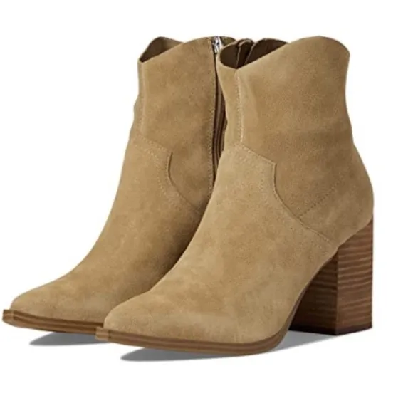 Steve Madden Cate Western Boots In Suede Leather