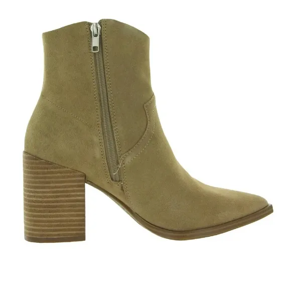 Steve Madden Cate Western Boots In Suede Leather
