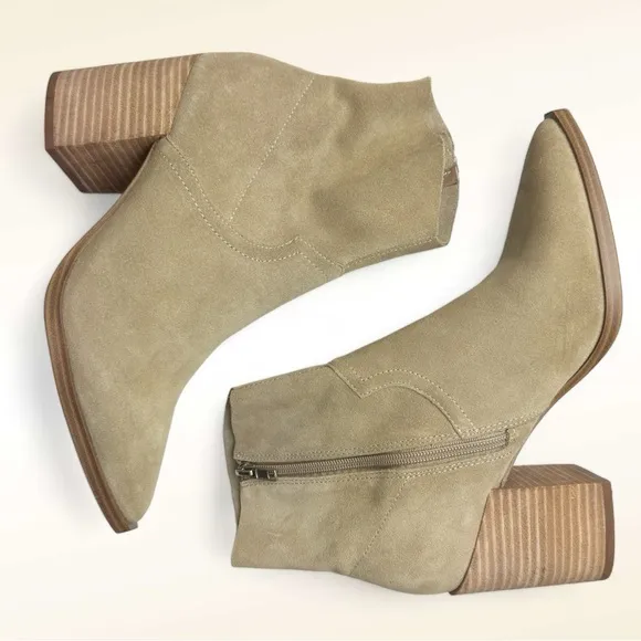 Steve Madden Cate Western Boots In Suede Leather