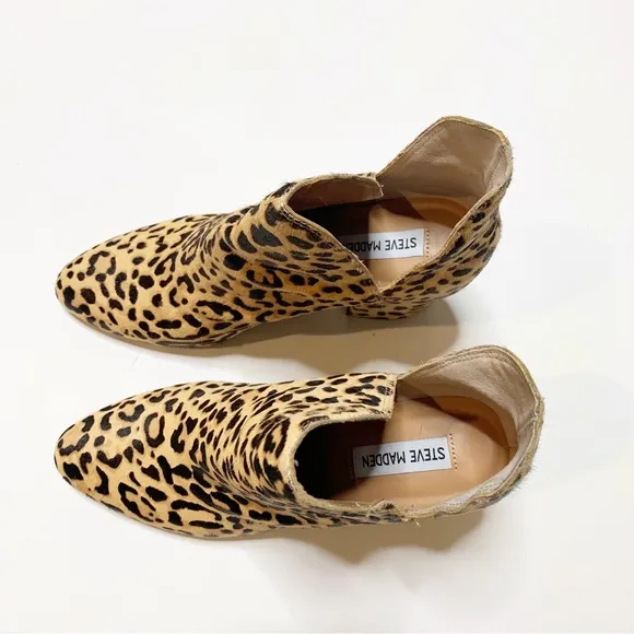 Steve Madden Leopard Stacked Heel Booties