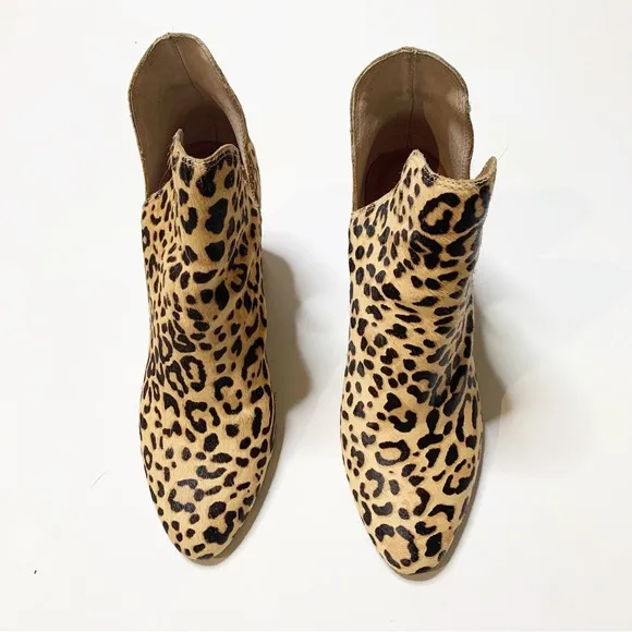 Steve Madden Leopard Stacked Heel Booties