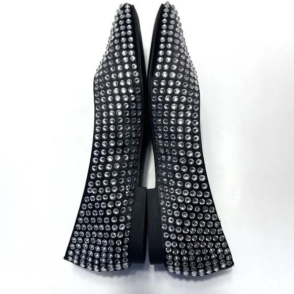 STEVE MADDEN NWOT Delphine Rhinestone Square Toe Ballet Flat Size 8