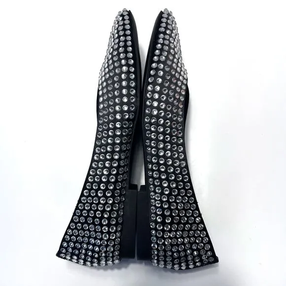 STEVE MADDEN NWOT Delphine Rhinestone Square Toe Ballet Flat Size 8
