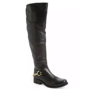 Steve Madden over the knee olgga boots 6 black leather