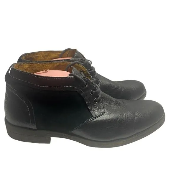Steve Madden Deron Men’s Sz 12M Black Soft Leather Tie Chukka Boots