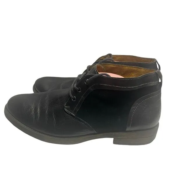 Steve Madden Deron Men’s Sz 12M Black Soft Leather Tie Chukka Boots