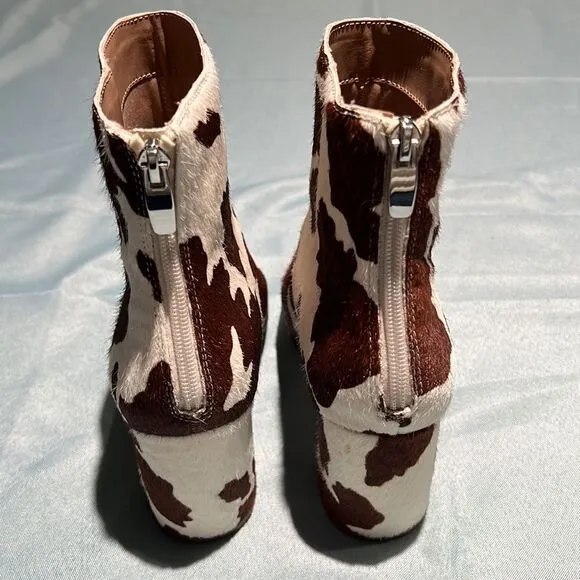 Steve Madden Neven-C Calf Hair Cow Print Boots Size 8.5 A16