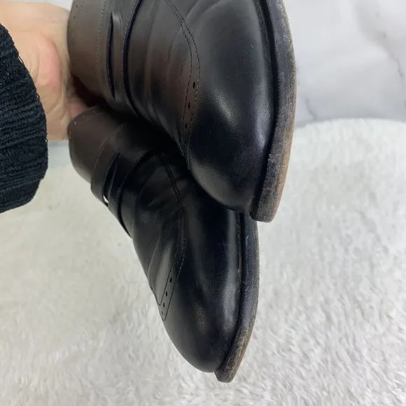 Steven Land Men's Pesto Dress Shoes SZ 11 M  Genuine Leather Slip On Loafers