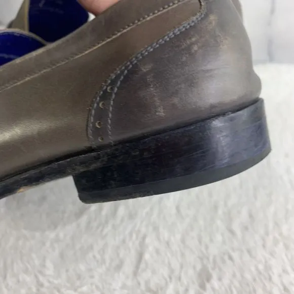 Steven Land Men's Pesto Dress Shoes SZ 11 M  Genuine Leather Slip On Loafers