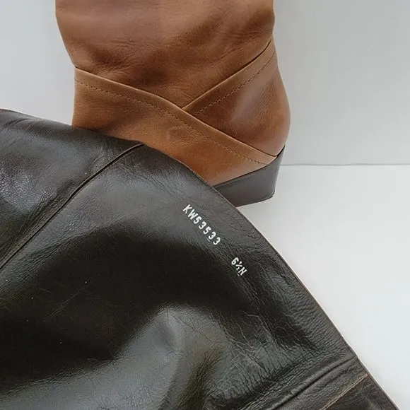 Stuart Weitzman | Brown Leather Over the Calf Rider Heeled Boots
