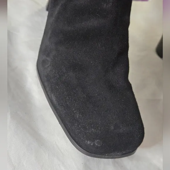 Stuart Weitzman calf boots black suede