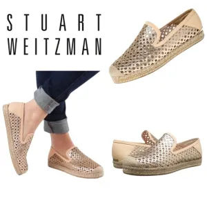 Stuart Weitzman County Glitter Espadrille Flat