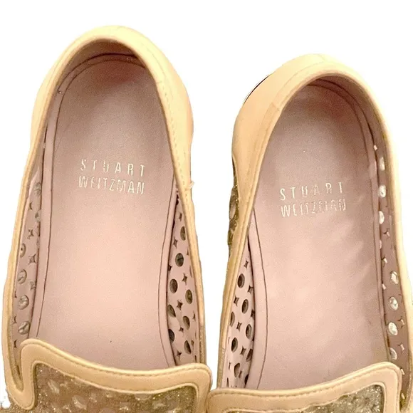 Stuart Weitzman County Glitter Espadrille Flat