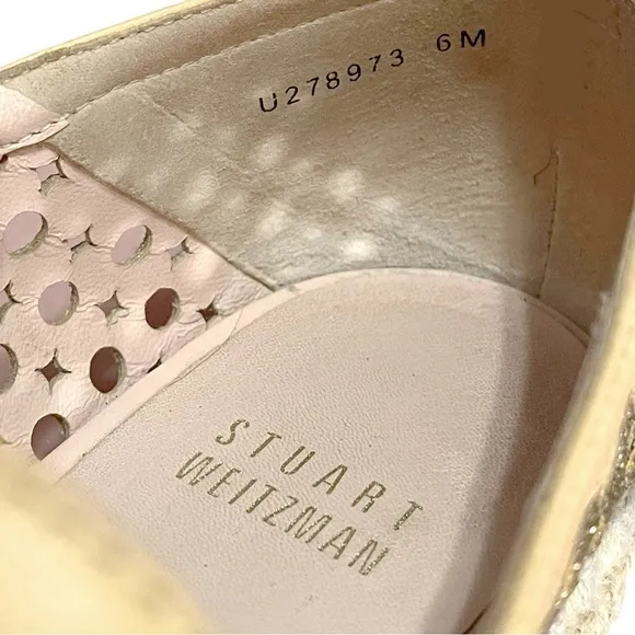 Stuart Weitzman County Glitter Espadrille Flat