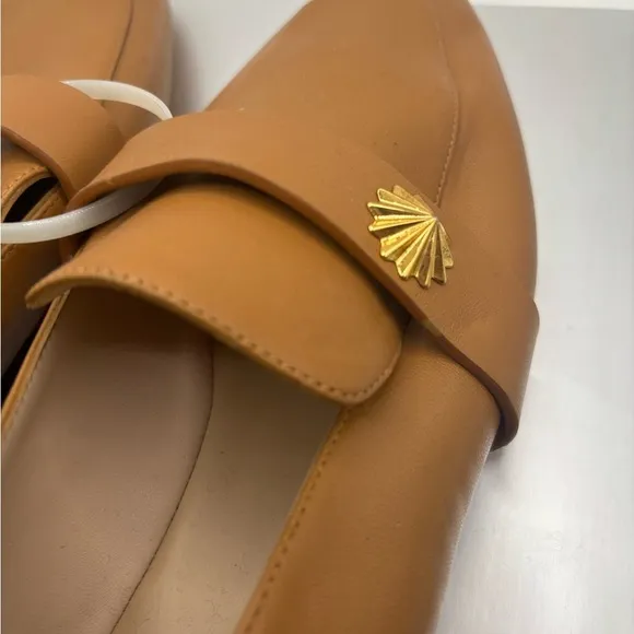 STUART WEITZMAN Embellished Leather‎ Collapsibleheel Loafers