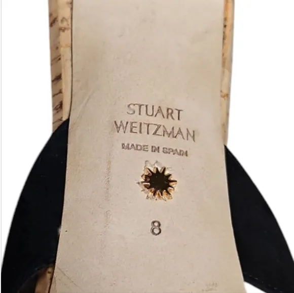 STUART WEITZMAN | Suede and Leather Thong Sandals in Size US 8