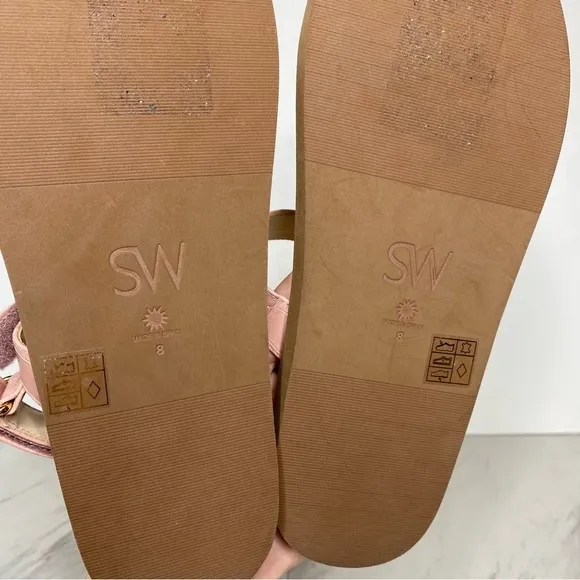 Stuart Weitzman Vail Pink Crocodile Sport Sandal 8B