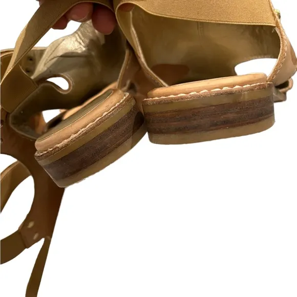 Stuart Weizman Back View Leather Gladiator Sandal, Sz 5.5