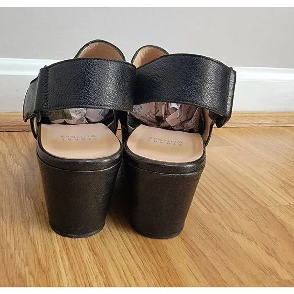 Stuart Weitzman OffSet Peep-Toe Platform Sandals 7