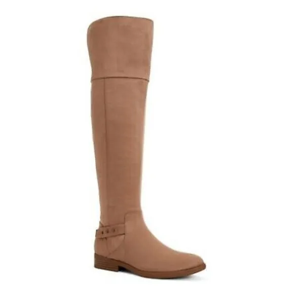 STYLE &amp; COMPANY Womens Brown Wide Calf Lessah Round Toe Block Heel Boots 8.5 WC