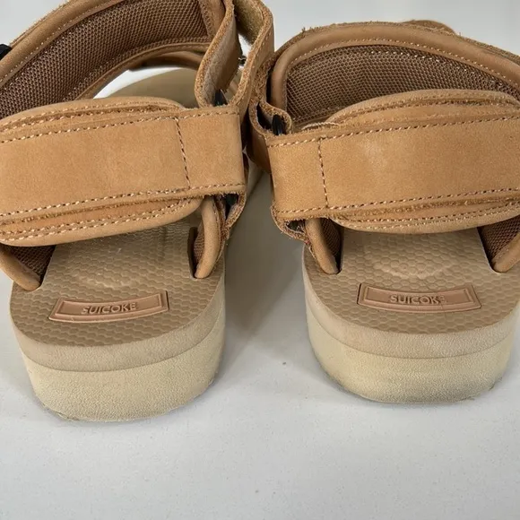 Suicoke Depa Sandals Tan Beige Velcro V2NU Color size 5 / 6