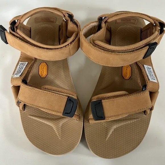 Suicoke Depa Sandals Tan Beige Velcro V2NU Color size 5 / 6