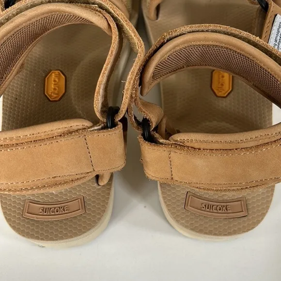 Suicoke Depa Sandals Tan Beige Velcro V2NU Color size 5 / 6