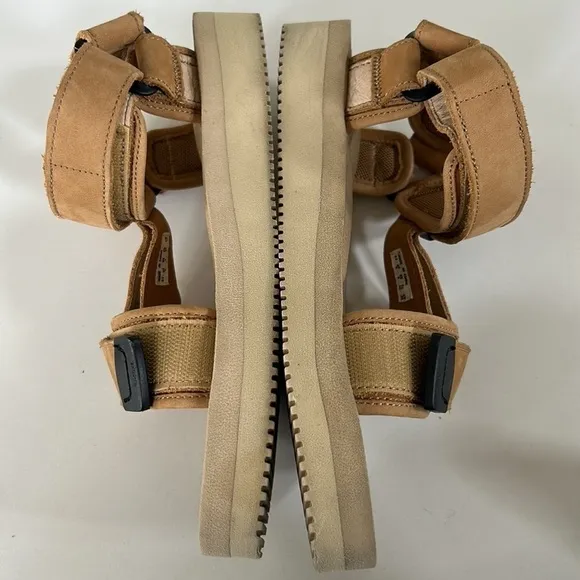 Suicoke Depa Sandals Tan Beige Velcro V2NU Color size 5 / 6