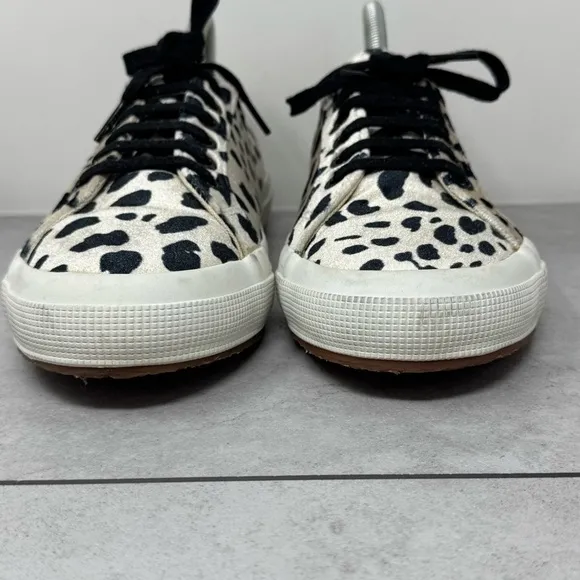 Superga Sneakers Size 7 Velvet Animal Print Hipster Holiday Chic Travel