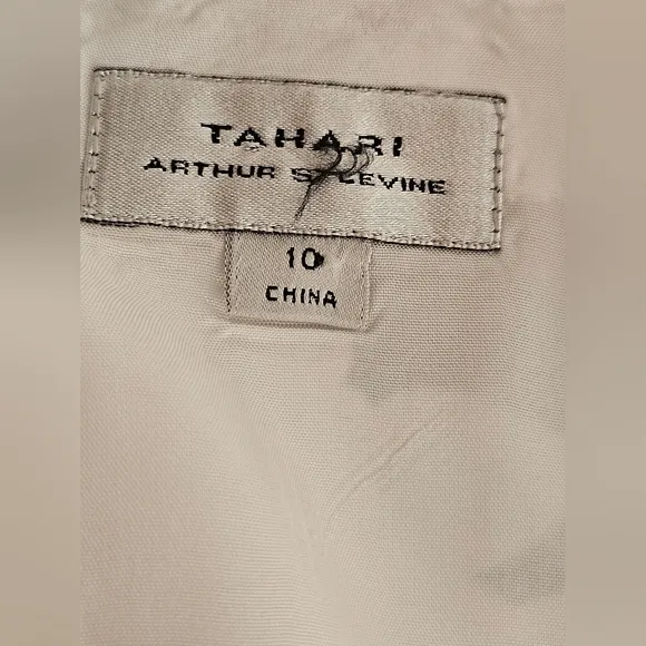 Tahari Black &amp; White Floral Cotton Sleeveless Shift Midi Dress-Size 10
