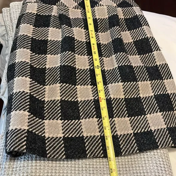 Talbot Tweed Plaid Checkered Neutral Tone Mini Skirt Sz 8