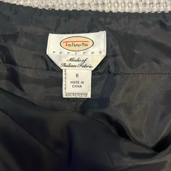 Talbot Tweed Plaid Checkered Neutral Tone Mini Skirt Sz 8