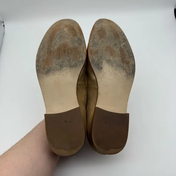 Talbots Leighton Tassel Loafers Gold Metallic Suede 8