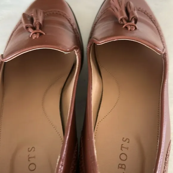 Talbots Leighton Tasseled Brogue Nappa Leather Loafers in Cognac 8.5 Preppy Shoe
