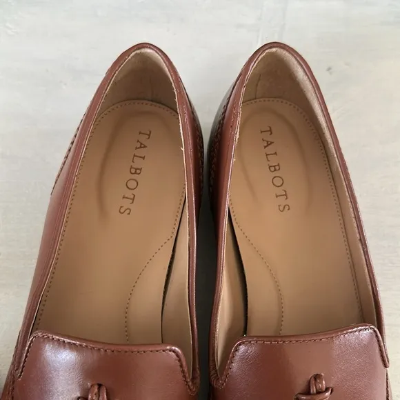 Talbots Leighton Tasseled Brogue Nappa Leather Loafers in Cognac 8.5 Preppy Shoe
