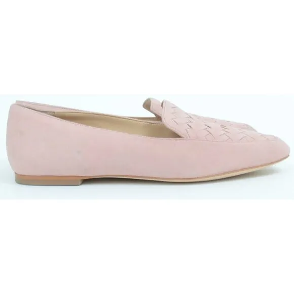 Talbots Women's 7.5 Pink Suede Leather Slip-On Flat Loafers Business Office