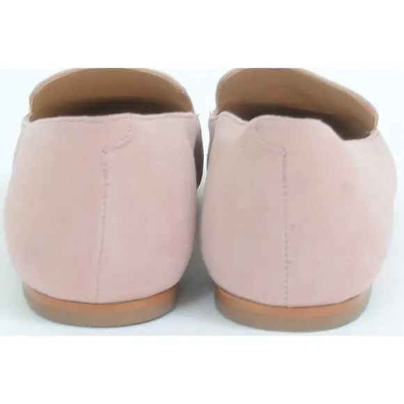 Talbots Women's 7.5 Pink Suede Leather Slip-On Flat Loafers Business Office