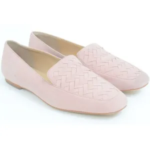 Talbots Women's 7.5 Pink Suede Leather Slip-On Flat Loafers Business Office