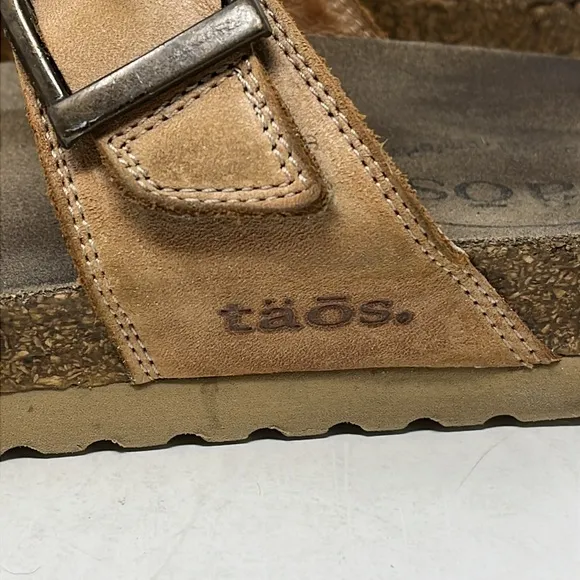 TAOS FOOTWEAR TOE RING CARAMEL Brown Leather Sandals EU 41 US 10-10.5