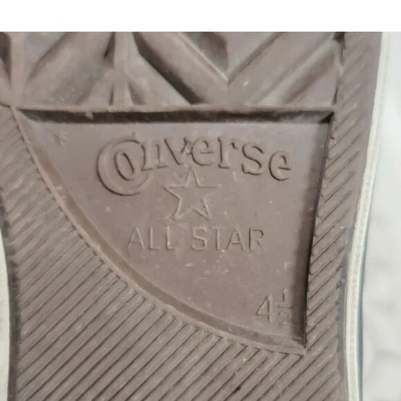 TAYLOR SWIFT CUSTOM PAINTED ALBUM TITLES CONVERSE HIGH TOP SNEAKERS, SZ 6.5