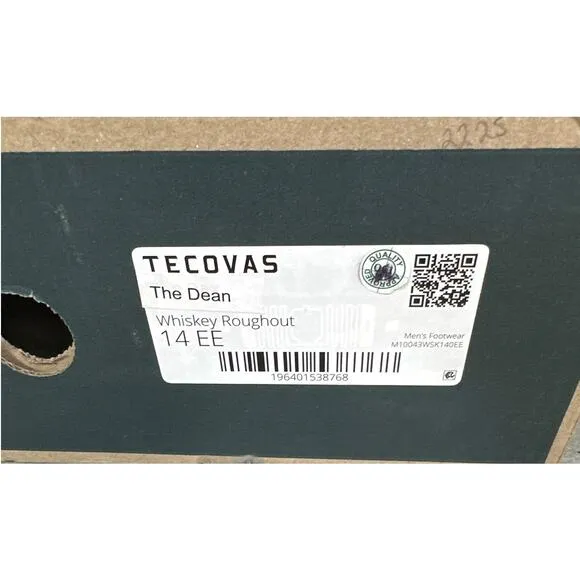 Tecovas The Dean Whiskey Roughout Leather Boots Size 14EE New in Box