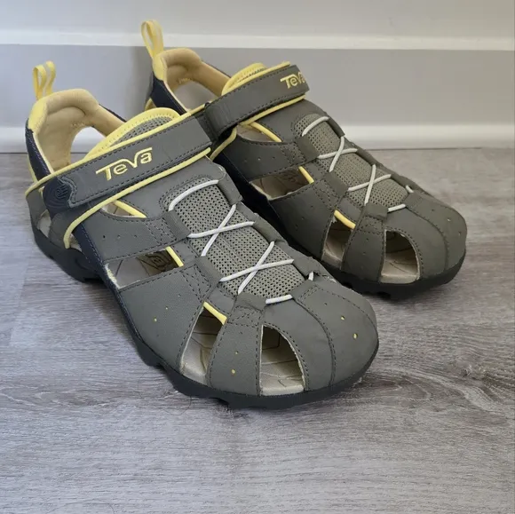 Teva Deacon Mermaid Gray and Yellow Sandals