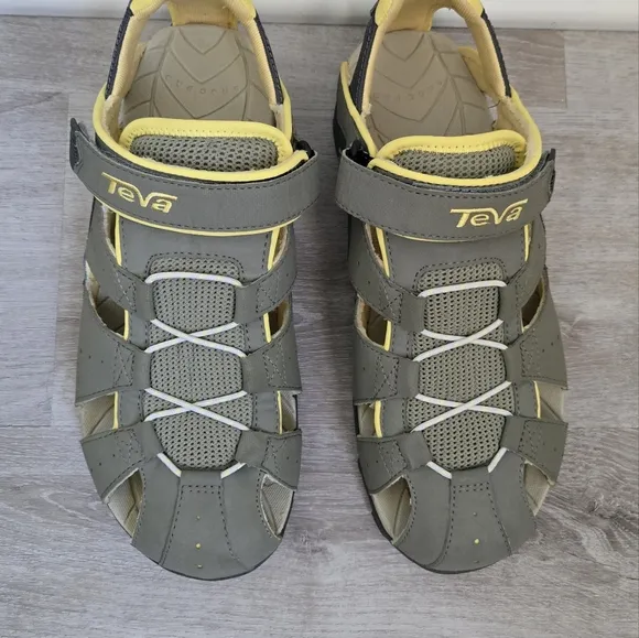 Teva Deacon Mermaid Gray and Yellow Sandals