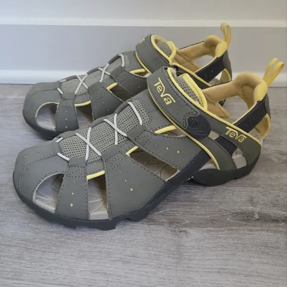Teva Deacon Mermaid Gray and Yellow Sandals