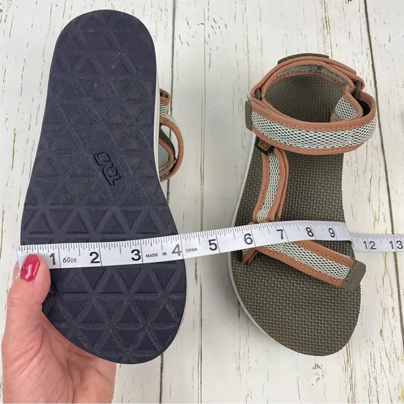 TEVA Flatform Universal Mesh Print Platform Sandals *Olive/Sea Foam‎