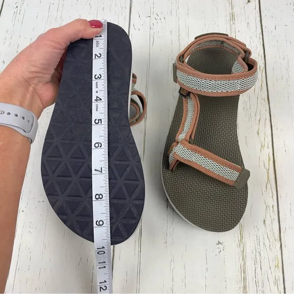 TEVA Flatform Universal Mesh Print Platform Sandals *Olive/Sea Foam‎